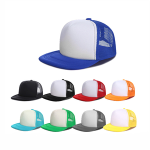 หมวก<span class=keywords><strong>ก</strong></span>ีฬาขายส่ง หมวกเบสบอลแบบกำห<span class=keywords><strong>น</strong></span>ดเอง หมวกตาข่ายสีขาวเปล่า หมวก 5 แฉ<span class=keywords><strong>ก</strong></span> หมวกโฟมโปรโมชั่นแบบ Trucker - Product Image 4