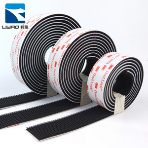 Bán buôn 1 inch chết cắt không thấm nước không đóng lại được fastener đen <span class=keywords><strong>3</strong></span> M móc kép và vòng lặp sheets/dot/ma thuật băng - Product Image 4