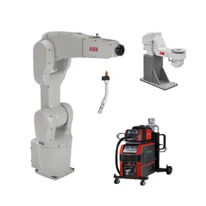 Pequeno Robô ABB IRB 1200-5/0.9 Carga Útil 5kg Alcance 900mm Com Soldador MIG MAG E Posicionador De Soldagem Para Robô De Soldagem Automática