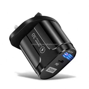 20W PD & QC3.0 Fast Charging Travel Charger with Interchangeable US/EU/UK <b>Plugs</b> Compatible for iPhone 16/17 and More - Product Image 5