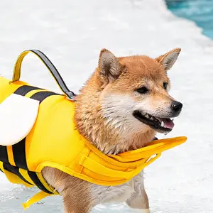 Summer Animal Shaped Little Bee Dog Life jacket Medium Sized Small Dog Swimwear Pet Buoyancy Clothing Manufacturer