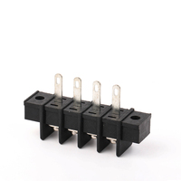 Série de barrière Standard à courant élevé 2 broches PH10.0mm bornier noir PA66 300V 10A soudage de perçage d'oreille enfichable