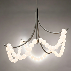 Lustre en albâtre de style français moderne, forme de collier en laiton, lustre en marbre <span class=keywords><strong>pour</strong></span> salon, hôtel, villa, décoration intérieure - Product Image 2