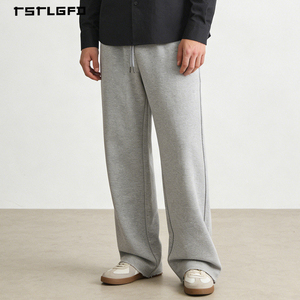 กางเกงขายาวทรงตรงผ้าฝ้ายเฟรนช์เทอร์รี่ 500 GSM แบบโอเวอร์ไซส์ สไตล์ลำลอง เป็นมิตรกับสิ่งแวดล้อม คุณภาพสูงสำหรับผู้ชาย - Product Image 2