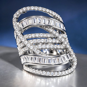 Anello a strati irregolari da donna, gioiello alla moda per le dita - Product Image 1