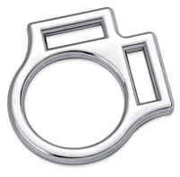 Boucle à trois glissières en laiton pour sangle métallique de 3/4" et 1", accessoires de sellerie pour équipement équestre et sangles de bagages