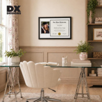Cadre photo en bois DX Designs pour diplôme 8,5x11 avec affichage photo 5x7, décoration murale pour remise de diplôme, reconnaissance et récompense