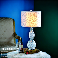 Lampe de table en cristal en laiton doré vintage haut de gamme, support E27, lumière de lecture intérieure de luxe pour villa, hall d'entrée