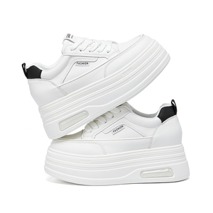 Zapatillas de Plataforma Modernas para Mujeres de Baja Estatura - Zapatillas Blancas de Moda, Ligeras y de Caña Baja con Plantillas para Aumentar la Altura - Product Image 2