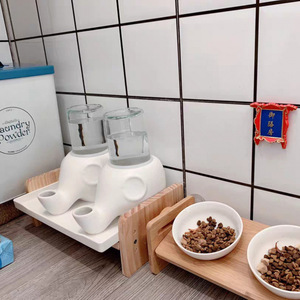 Ciotola per Gatti in Ceramica con Design a Elefante, Ecologica, con Dispenser e Accessori - Product Image 2