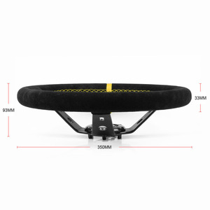 Volant de course 350 mm à 3 branches avec poignée en suède pour pièces de modification automobile - Product Image 2