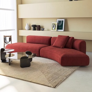 Nordic di <span class=keywords><strong>lusso</strong></span> Designer divano moderno sezionale semplice curvo tessuto grande piccolo per <span class=keywords><strong>soggiorno</strong></span> Hotel centro commerciale spugna - Product Image 6