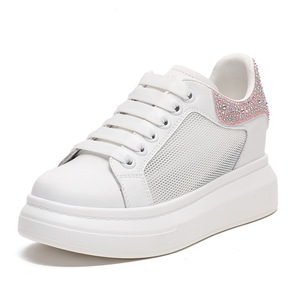 <span class=keywords><strong>Zapatillas</strong></span> <span class=keywords><strong>Deportivas</strong></span> Casuales para <span class=keywords><strong>Mujer</strong></span>, Parte Superior de Malla, Entresuela de EVA, Detalles en Pedrería Rosa, Plataforma con <span class=keywords><strong>Cordones</strong></span>, para Uso Diario y Ocio - Product Image 2