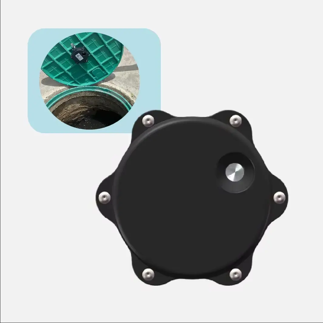 LoRaWAN Wireless ultrasonic level sensor manhole cover open detector for smart city manhole water level sensor