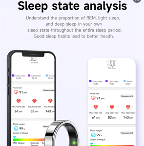 Anel Inteligente Monitor de Fitness Medidor de Pressão Arterial Monitor de Saúde Preciso Monitor de Sono Frequência Cardíaca Oxigênio no Sangue Exercício IP68 À Prova D'Água - Product Image 3