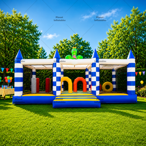 Château gonflable commercial pour enfants, parcours d'obstacles extérieur, aire de jeux pour <span class=keywords><strong>location</strong></span> événementielle - Product Image 1