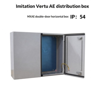 ארון חשמל כפול דלתות, קיר, עמיד לאבק ומים בתקן IP54, בצבע RAL7035 בהתאמה אישית - Product Image 3