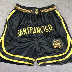 2024 Hoge Kwaliteit Amerikaanse Basketbal Nbaing Shorts Gewoon Heren Mesh Shorts Voor Alle 32 Teams - Product Image 4