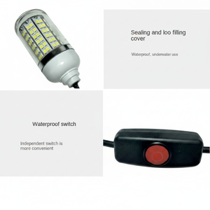 Luz LED Sumergible para Pesca Submarina de 12V 5W, Cable de 5m, 108 LED, Señuelo Sumergible para Pesca Profunda, Buscador de Cebo, IP68 - Product Image 6