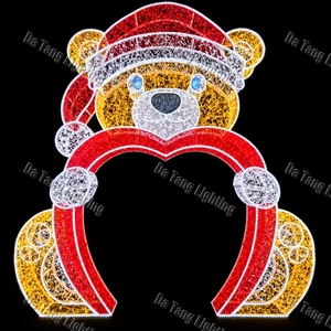 Arco Luminoso Navideño con Forma de Oso Grande para Centros Comerciales, Parques Temáticos, Plazas, Hoteles y Entradas de Festividades al Aire Libre - Product Image 4