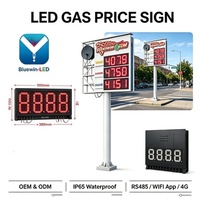 Pantalla LED de 7 Segmentos para Precios, Tablero de Precios de 4 Dígitos 8.888, Tablero de Visualización de Precios de Combustible para Gasolinera