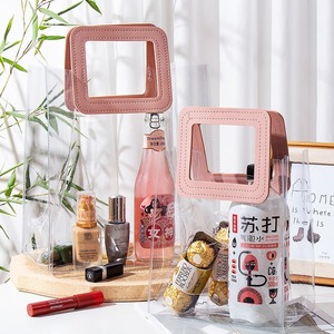 Portable Transparent PVC Carry Tote <b>Bag</b> Waterproof Reusable Shopping Gift <b>Bag</b> Fashion Custom Logo - Product Image 3