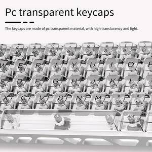 Teclado con interruptor magnético AGX61, funda de Metal ahuecada con teclas transparentes, teclado para juegos RT0.01MM 8Khz con cable - Product Image 4