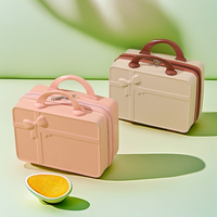 Valise cosmétique miniature personnalisée de 14 pouces, couleur macaron, avec serrure à code, pour cadeau