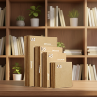Carnet de composition personnalisé à couverture rigide en papier kraft, ligné, 38 feuilles, format A4/B5/A5/A6, pour l'école, les étudiants et les enfants