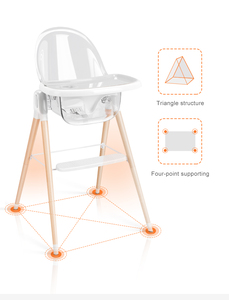 IVOLIA Seggiolone Moderno in Legno per Soggiorno/Cucina per Neonati e Bambini NUOVO EN14988 <span class=keywords><strong>Sdraietta</strong></span> a Dondolo per Asilo e Casa - Product Image 3