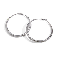 Boucles d'oreilles créoles simples en acier inoxydable pour femmes - Bijoux quotidiens au design minimaliste et de luxe discret