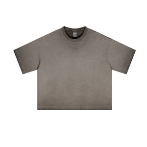 Camiseta Corta TKAN627D, Estilo Nuevo, 100% Algodón, Lavada, Holgada, Personalizada, Moda Urbana para Hombre, Talla Grande, Estilo Desgastado - Product Image 3