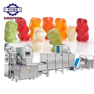 Fully Automatic Small Vitamin Gummies Production Fruit Jelly Bean Gummy Candy Bear Depositor Make Machine From Shanghai