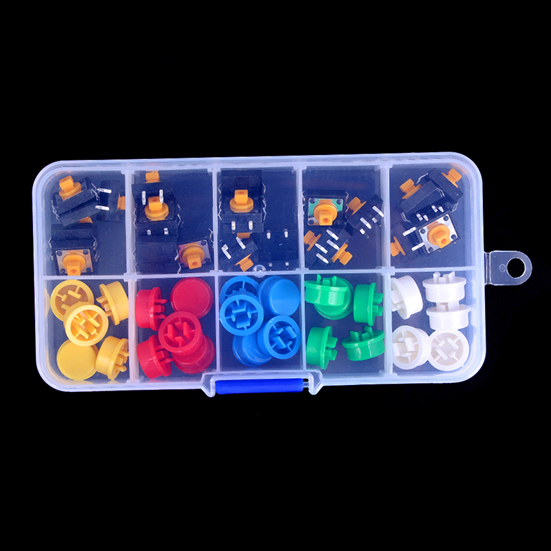 25 pièces/boîte 12*12*7.3 MM Micro bouton de commutation + Tact Cp électronique intelligente Tactile bouton poussoir momentané