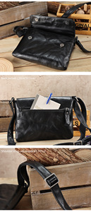 Bolso bandolera <span class=keywords><strong>de</strong></span> moda para hombre, bolso <span class=keywords><strong>de</strong></span> cuero <span class=keywords><strong>de</strong></span> vaca real <span class=keywords><strong>de</strong></span> <span class=keywords><strong>caballero</strong></span> negro, bolso <span class=keywords><strong>de</strong></span> mensajero flexible <span class=keywords><strong>de</strong></span> un solo hombro para hombre - Product Image 4
