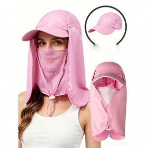 หมวกตกปลา UPF 50+ หมวกป้องกันแสงแดด UV สำหรับกิจกรรมกลางแจ้ง พร้อมผ้าคลุมคอ หน้ากากปิดหน้า และปลอกแขน ของขวัญโปรโมชั่น - Product Image 3