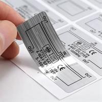 Custom Logo Waterproof Electronic Hardware Product Brand Label Brushed Gold Silver Self Adhesive Sticker