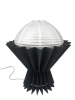 Lampe de table moderne et écologique à double couche en papier origami avec base d'ampoule E14/E26 pour la décoration de la maison