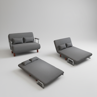 Canapé-lit pliable multifonctionnel pour salon, idéal pour la sieste, gain de place, design tendance, en tissu