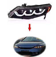Nouveaux phares de voiture TK pour la 8ème génération 2006-2011, projecteurs LED, feux de jour 5000K 4000 Lm, automobile