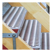 Grille de sécurité antidérapante perforée, panneau de passerelle portable, grille métallique O-Grip pour plateformes extérieures et marches d'escalier