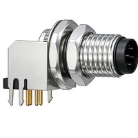 Conector Macho en Ángulo Recto SEJOW M8-GM A-Code IEC61076-2-104 para PCB, con Llave, IP67, EMI, OEM, Industrial
