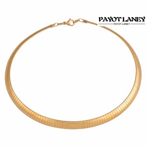 Collier ras du cou en acier inoxydable plaqué or pour femmes et hommes, chaîne serpent plate, bijoux de mode classiques à porter autour du cou - Product Image 1