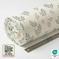 Tissu en lin naturel respirant et doux, tissu en coton et lin imprimé sur mesure 135 GSM sans MOQ, service de découpe du tissu fourni