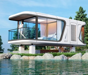 Nhà tiền chế hiện đại sang trọng không gian tiện lợi cabin cabin du lịch homestay di động <span class=keywords><strong>container</strong></span> nhà tiền chế khách sạn làm kính thép - Product Image 6