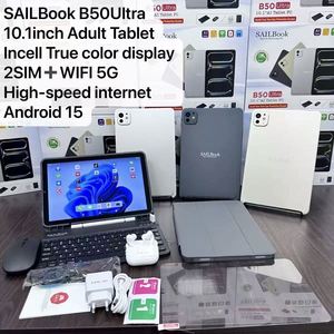 Tablet <span class=keywords><strong>PC</strong></span> Original B50 Ultra Sailbook de 10.1 Pulgadas con Android 15, Mouse, Teclado, Auriculares, Doble SIM, Wifi, para Niños - Product Image 2