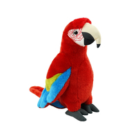Peluche Perroquet Multicolore Super Douce en Polyester de 20 CM avec Doublure en Maille et Détails Brodés - Jouet Anti-Stress, Meilleur Cadeau