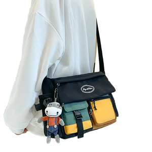 กระเป๋าสะพายข้างสไตล์ญี่ปุ่นสำหรับผู้ชาย กระเป๋าสะพายข้างลำลองความจุขนาดใหญ่สำหรับผู้หญิง - Product Image 6