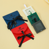 Ensemble de pochettes à bijoux et boîtes de présentation A1 Teal avec fermeture à nœud et bouton, et emballage personnalisé avec logo