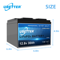 Batterie solaire LiFePO4 12,8 V 30 Ah en stock à Dubaï pour camping-car, bateau, voiturette de golf - Rechargeable, certifiée CE, protection BMS, 2000-4000 cycles